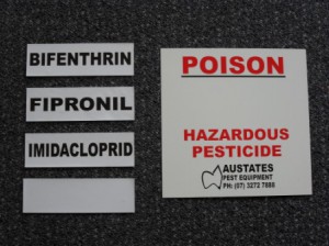 Poison Sign pest control safety accessories